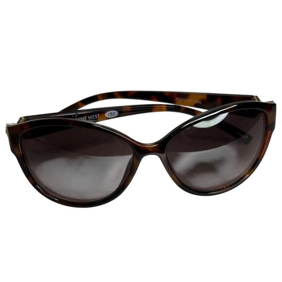 Nine West Sunglasses Women's Chaya Cat Eye In Shiny Tortoise - Picture 6 of 11